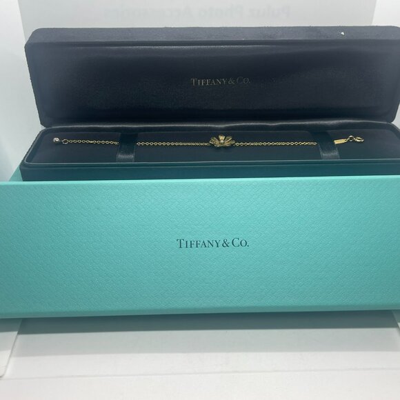 Tiffany & Co. Return to Tiffany Love Bugs Daisy Bracelet 18k Gold/Silver 6.25" - Picture 9 of 10